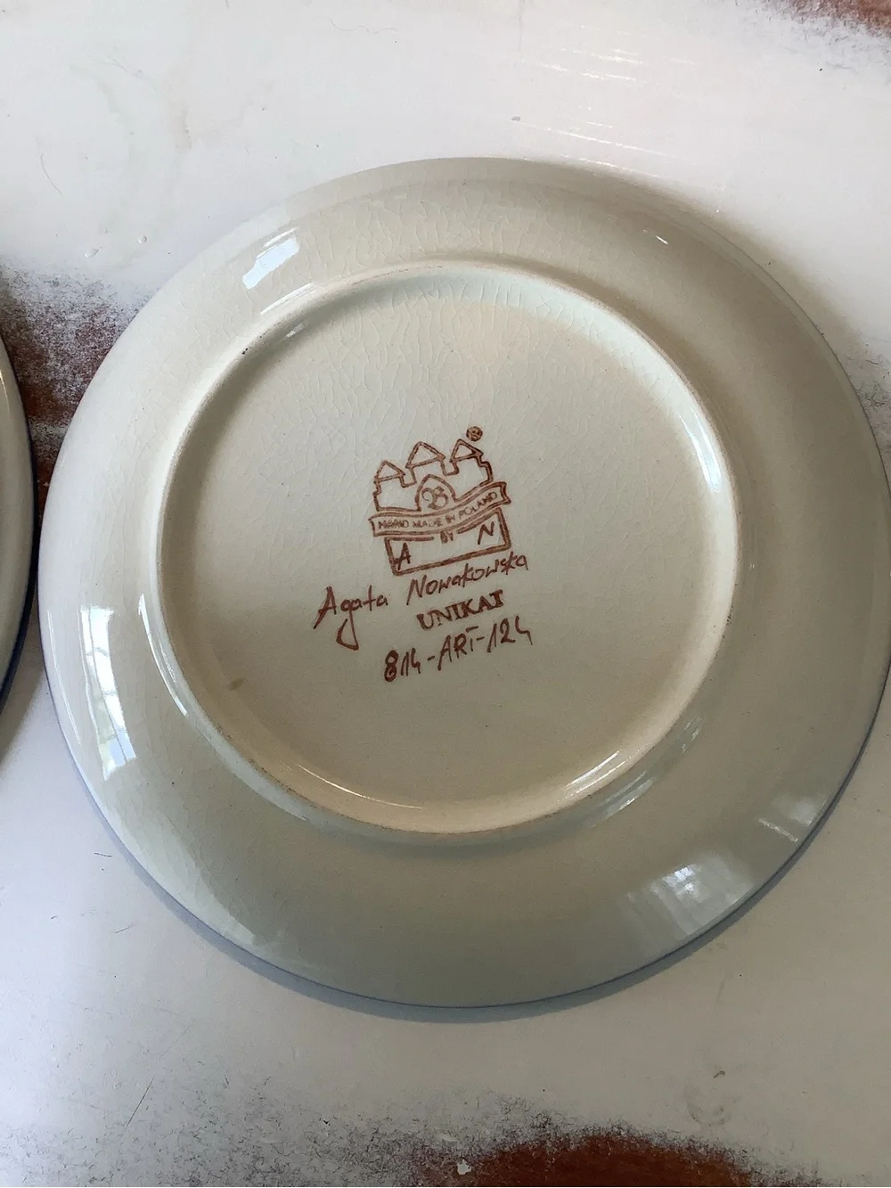 Set Of 3 Three UNIKAT Polish Pottery Plates Floral
